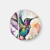 Brushstroke Bird Art Magnet (Vorne)