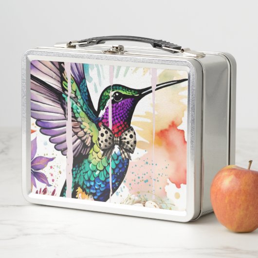 Brushstroke Bird Art Metall Brotdose (Beispiel)