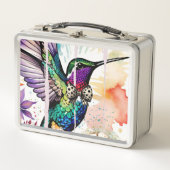 Brushstroke Bird Art Metall Brotdose (Vorderseite)