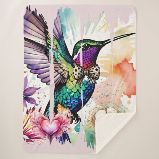 Brushstroke Bird Art Sherpadecke (Vorderseite)