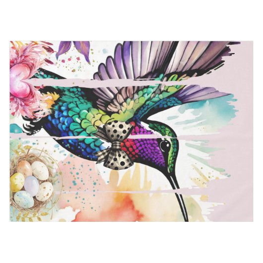 Brushstroke Bird Art Tischdecke (Vorderseite (Horizontal))