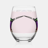 Brushstroke Bird Art Weinglas Ohne Stiel (Links)