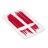 Brushstroke Dänemark Flag Magnet (Rechte Seite)