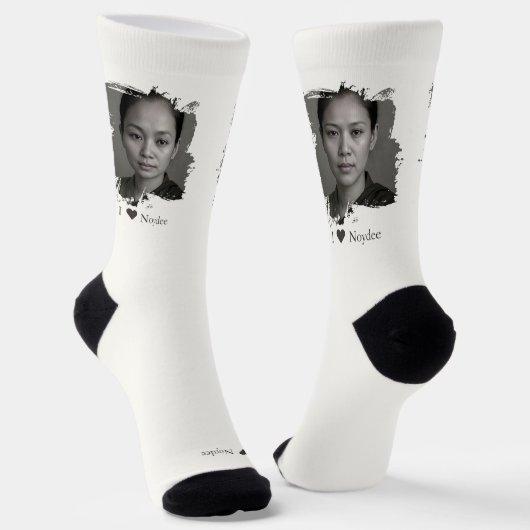 Brushstroke design for your image and text socken (Gewinkelt)