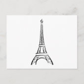 Brushstroke Eiffel Tower Postkarte (Vorderseite)