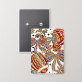 Brushstroke Football Coquette Button (Vorderseite/Rückseite)