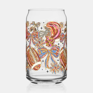 Brushstroke Football Coquette Dosenglas