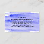 Brushstroke Geburtstagsparty Visitenkarte (Rückseite)