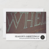 Brushstroke-Rahmen flach Feiertagskarte (Vorderseite)