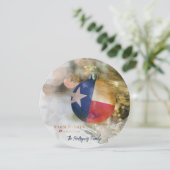 Brushstroke Texas Flag Weihnachtsschmuck Art Feiertagskarte (Stehend Vorderseite)