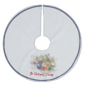 Brushstroke Texas Flag Weihnachtsschmuck Art Polyester Weihnachtsbaumdecke (Vorderseite)