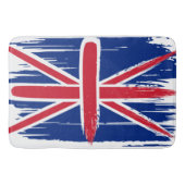Brushstroke UK Union Jack Flag Badematte (Vorderseite)