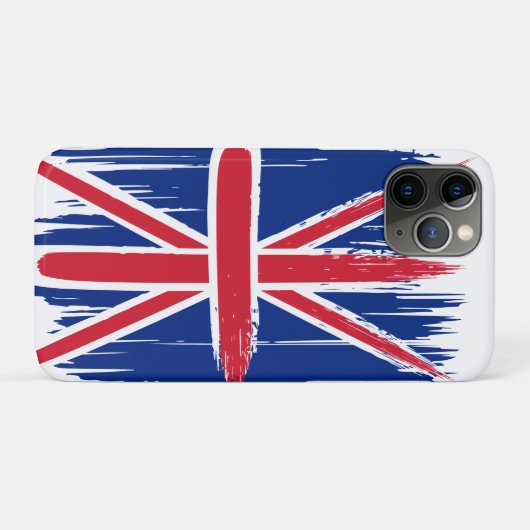 Brushstroke UK Union Jack Flag Case-Mate iPhone Hülle (Rückseite (Horizontal))