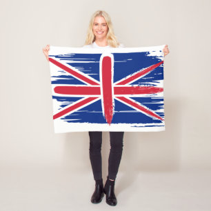 Brushstroke UK Union Jack Flag Fleecedecke