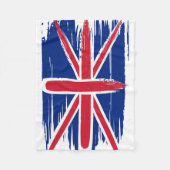 Brushstroke UK Union Jack Flag Fleecedecke (Vorderseite)