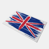 Brushstroke UK Union Jack Flag Fußmatte (Schrägansicht)