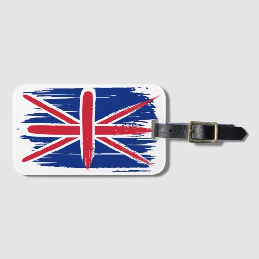 Brushstroke UK Union Jack Flag Gepäckanhänger (Vorderseite (Horizontal))