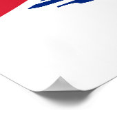 Brushstroke UK Union Jack Flag Poster (Ecke)