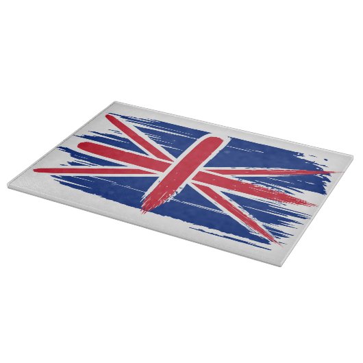 Brushstroke UK Union Jack Flag Schneidebrett (Ecke)