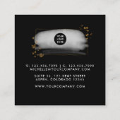 Brushstrokes Square Business Card Quadratische Visitenkarte (Rückseite)