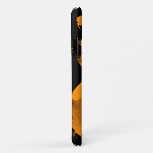 Brushy Black Orange iPhone 11 Fall | Anpassbar Case-Mate iPhone Hülle (Hinten/Rechts)