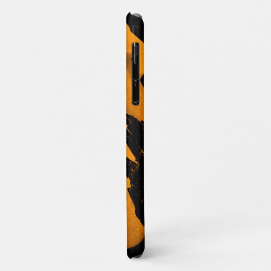 Brushy Black Orange iPhone 11 Fall | Anpassbar Case-Mate iPhone Hülle (Hinten/Links)
