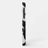 Brushy Black & White iPhone 11 Fall | Anpassbar Case-Mate iPhone Hülle (Hinten/Links)