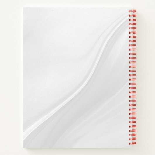 Brushy Black & White Spiral Scketbook Notizblock (Rückseite)