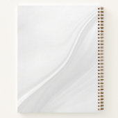 Brushy Black & White Spiral Scketbook Notizblock (Rückseite)