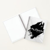 Brushy Black & White Spiral Scketbook Notizblock (Innenseite)
