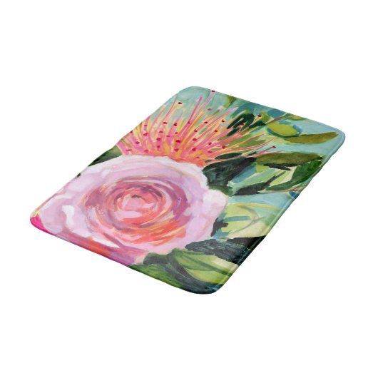 Brushy Floral I Badematte (Schrägansicht)