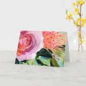 Brushy Floral I Karte (Gelbe Blume)