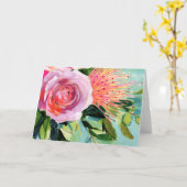 Brushy Floral I Karte (Gelbe Blume)