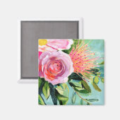 Brushy Floral I Magnet (Vorderseite/Rückseite)