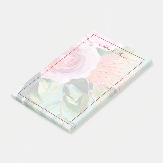 Brushy Floral I Post-it Klebezettel (angewinkelt)