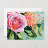 Brushy Floral I Postkarte (Vorne/Hinten)