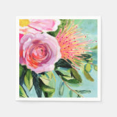 Brushy Floral I Serviette (Vorderseite)