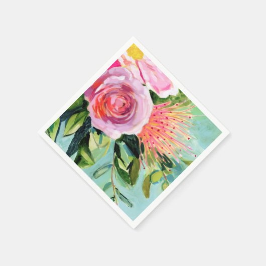 Brushy Floral I Serviette (Ecke)