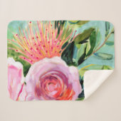 Brushy Floral I Sherpadecke (Vorderseite (Horizontal))