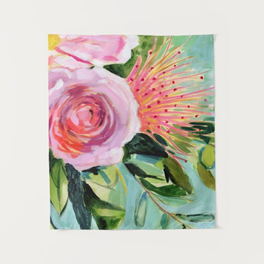 Brushy Floral I Wandteppich (Vorderseite)