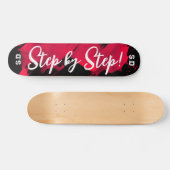 Brushy Red Black Skateboard (Horizontal)