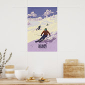 Bruson Schweiz Skigebiet Reiseplakat Poster (Küche)