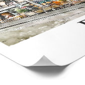 Brüssel Belgien Art Travel Watercolor Hand Drawing Poster (Ecke)