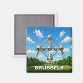 Brüssel Belgien Atomium Travel Magnet (Vorderseite/Rückseite)