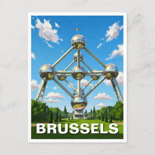 Brüssel Belgien Atomium Travel Postkarte