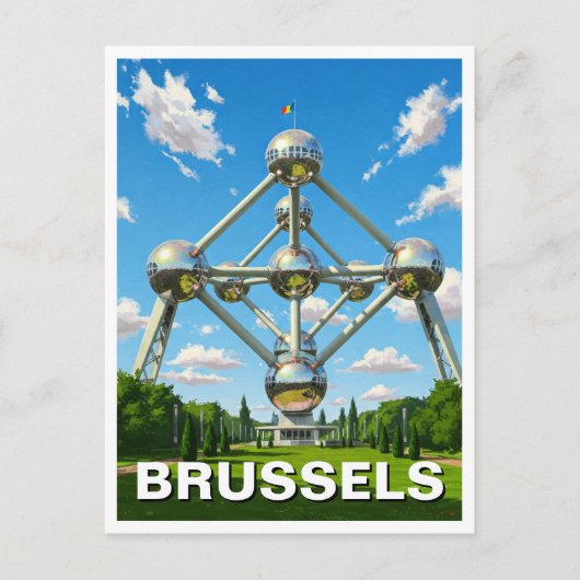 Brüssel Belgien Atomium Travel Postkarte (Vorderseite)