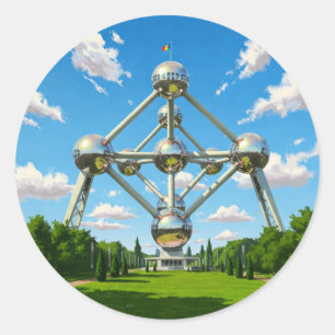 Brüssel Belgien Atomium Travel Runder Aufkleber