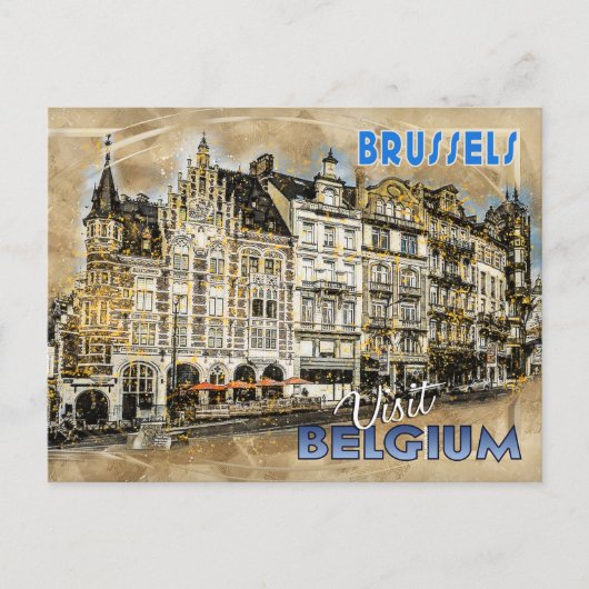 Brüssel, Belgien, aus der Serie "Visit.." Postkarte (Vorderseite)
