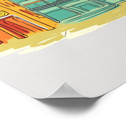 Brüssel, Belgien Berühmte Stadt Poster (Ecke)