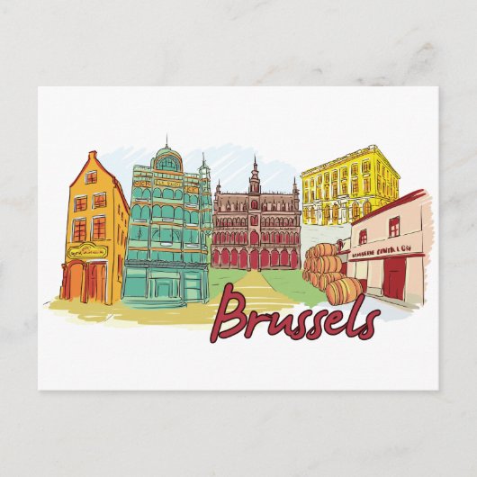 Brüssel, Belgien Berühmte Stadt Postkarte (Vorderseite)